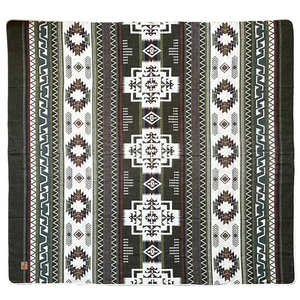Milagro Aztec Reversible Blanket  //  Olive Green/Slate Blue/Grey/Rust