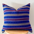 Load image into Gallery viewer, Royal Blue Stripe Ikat Pillow Cover