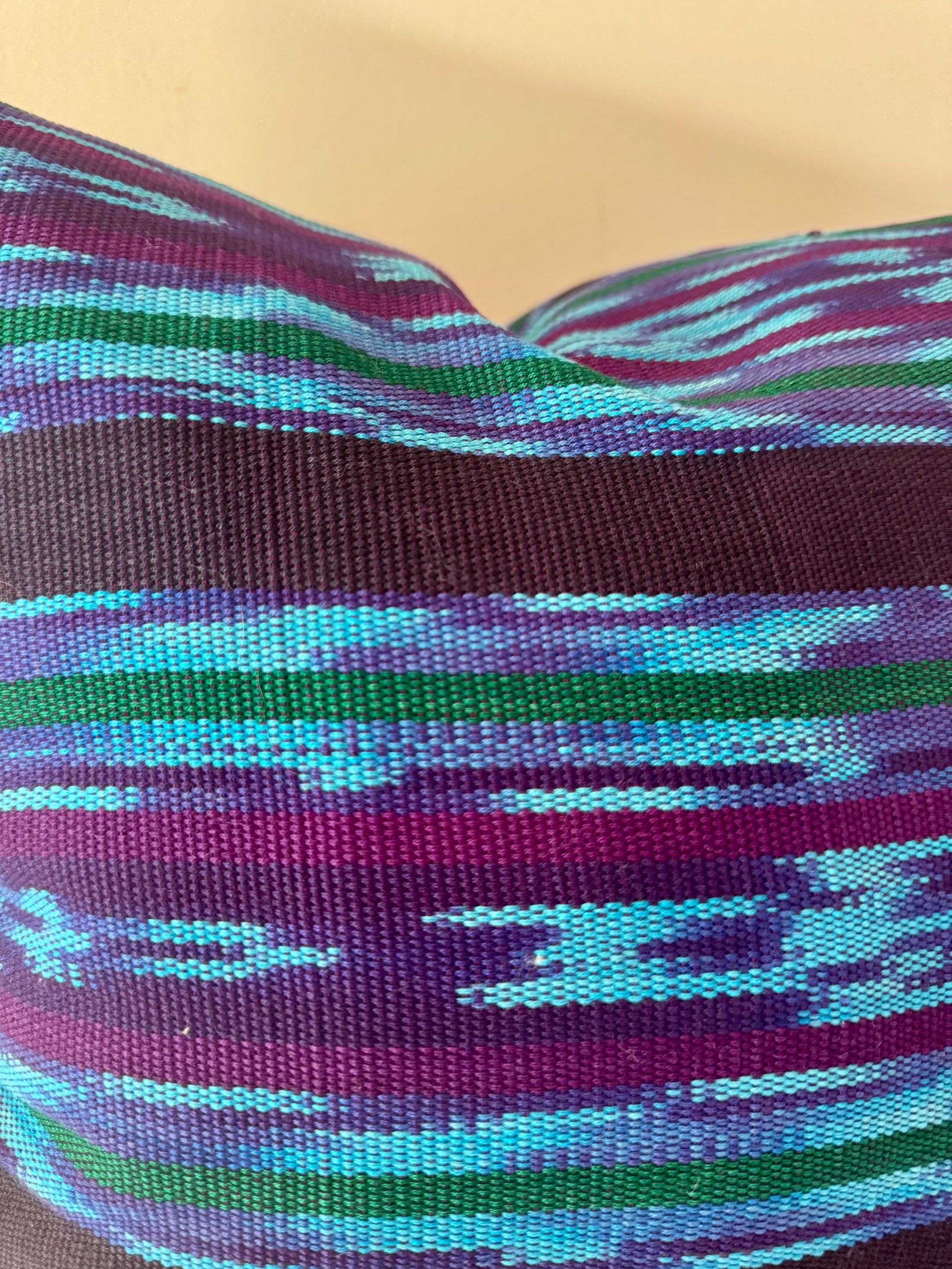 Multicoloured Blue/Purple Ikat Pillow Cover
