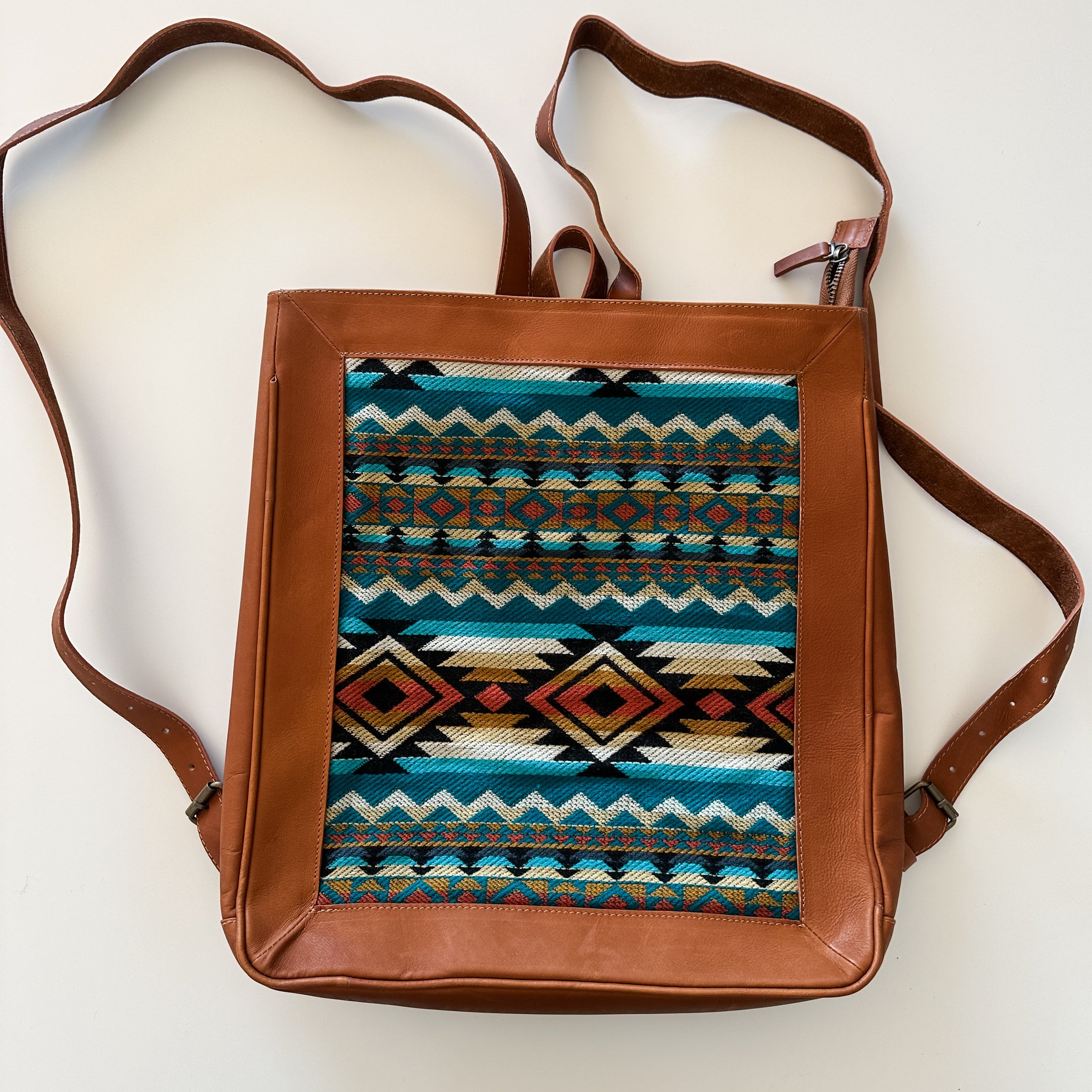 Cruz Leather Aztec Slim Backpack