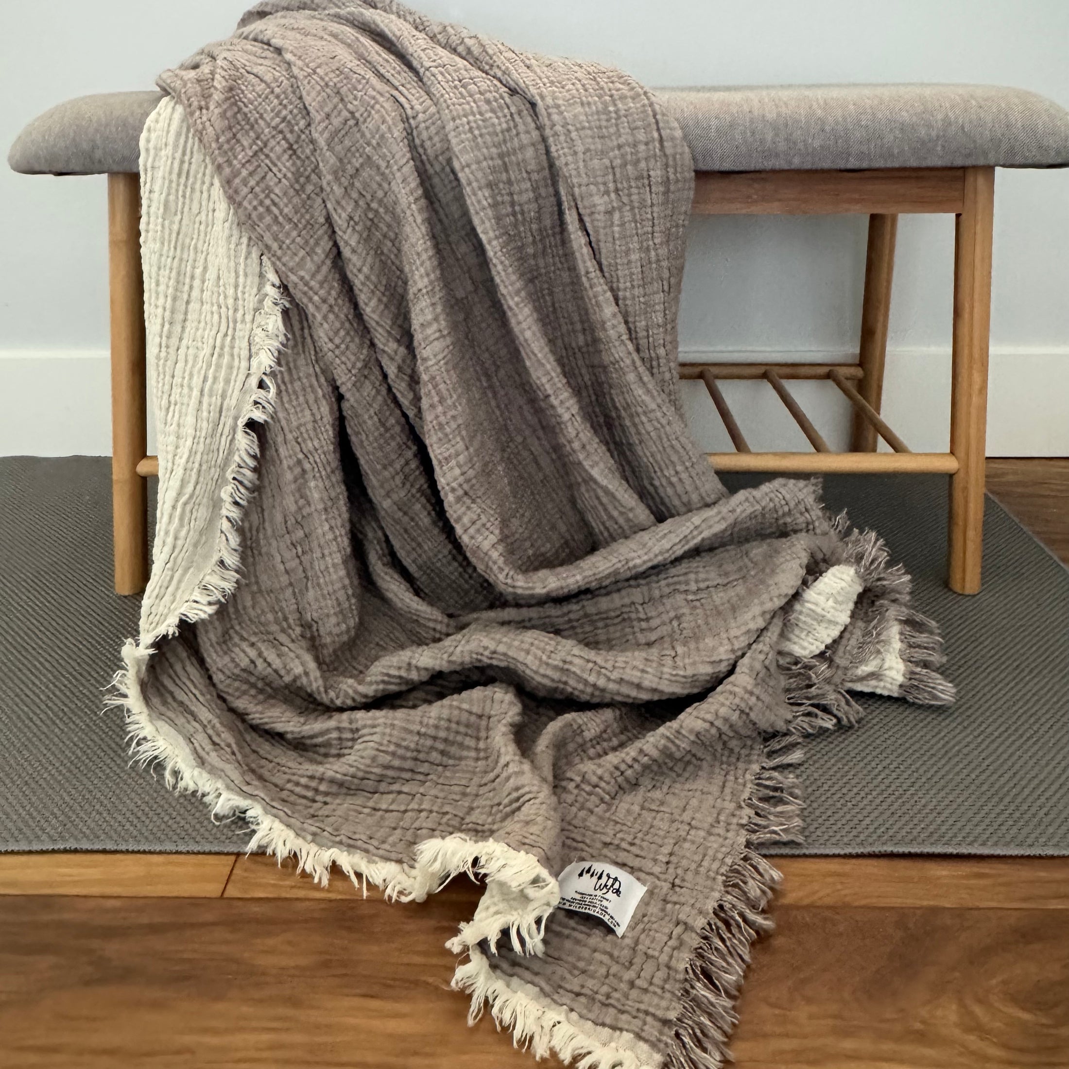Ankara Crinkle Cotton Throw Blanket