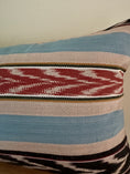 Load image into Gallery viewer, Beige/Blue/Rose Lumbar Pillow Cover