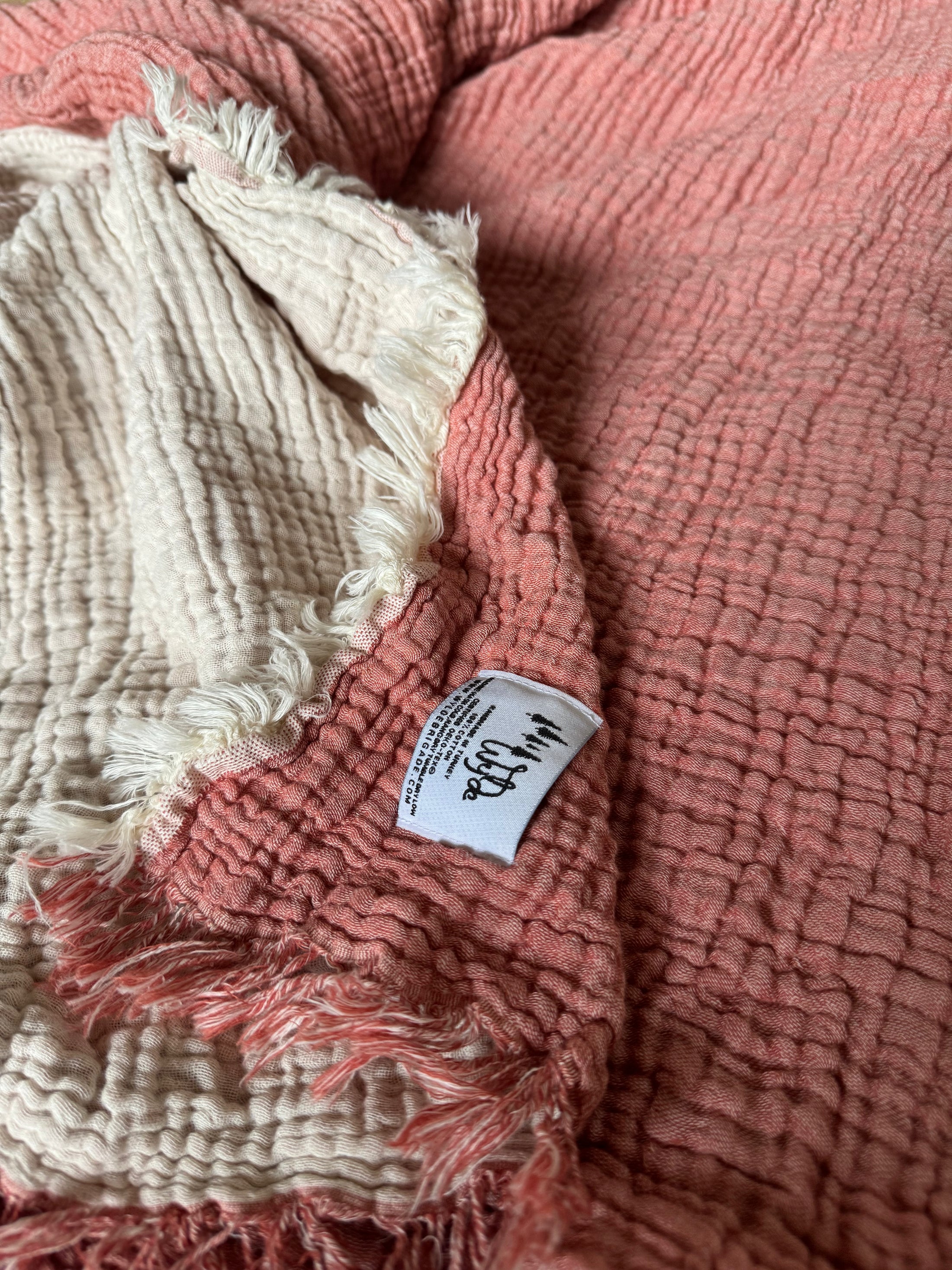 Ankara Crinkle Cotton Throw Blanket