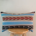 Load image into Gallery viewer, Beige/Blue/Rose Lumbar Pillow Cover