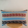 Load image into Gallery viewer, Beige/Blue/Rose Lumbar Pillow Cover