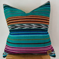 Load image into Gallery viewer, Green Multicolour Ikat Pillow Cover