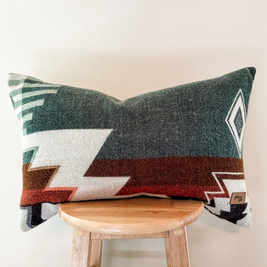 Quilotoa Green Lumbar Pillow Cover