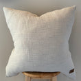 Load image into Gallery viewer, Olive Green/Cream Crinkle Cotton Pillow Cover