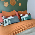Load image into Gallery viewer, Quilotoa Throw Blanket/2 Quilotoa Green Lumbar Pillow Covers Bundle