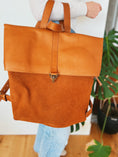 Load image into Gallery viewer, Torres Leather Fold-Over Backpack