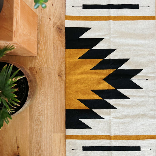 Mitla Aztec Handwoven Wool Rug