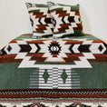 Load image into Gallery viewer, Quilotoa Throw Blanket/2 Quilotoa Green Pillow Covers Bundle
