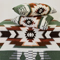 Load image into Gallery viewer, Quilotoa Throw Blanket/2 Quilotoa Green Pillow Covers Bundle