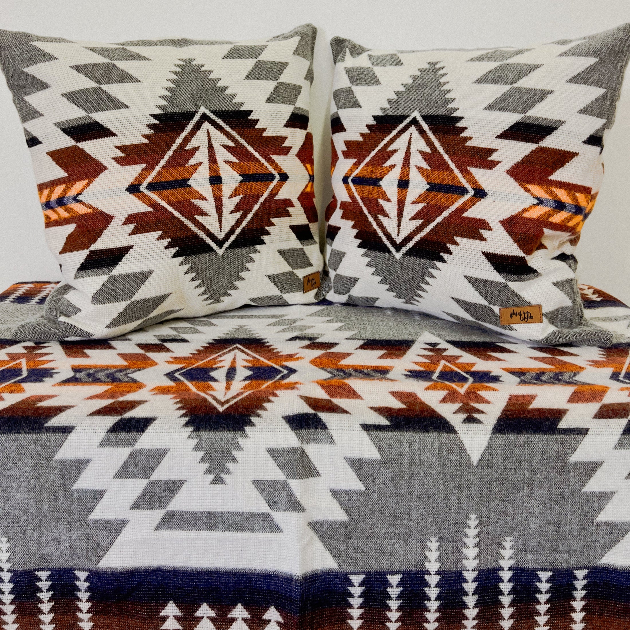 Mica Throw Blanket/2 Mica Pillow Covers Bundle