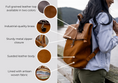 Load image into Gallery viewer, Torres Leather Fold-Over Backpack