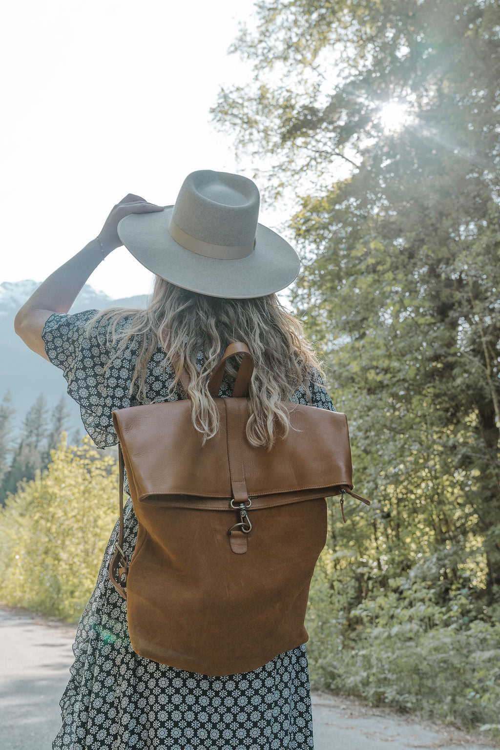 Torres Leather Fold-Over Backpack