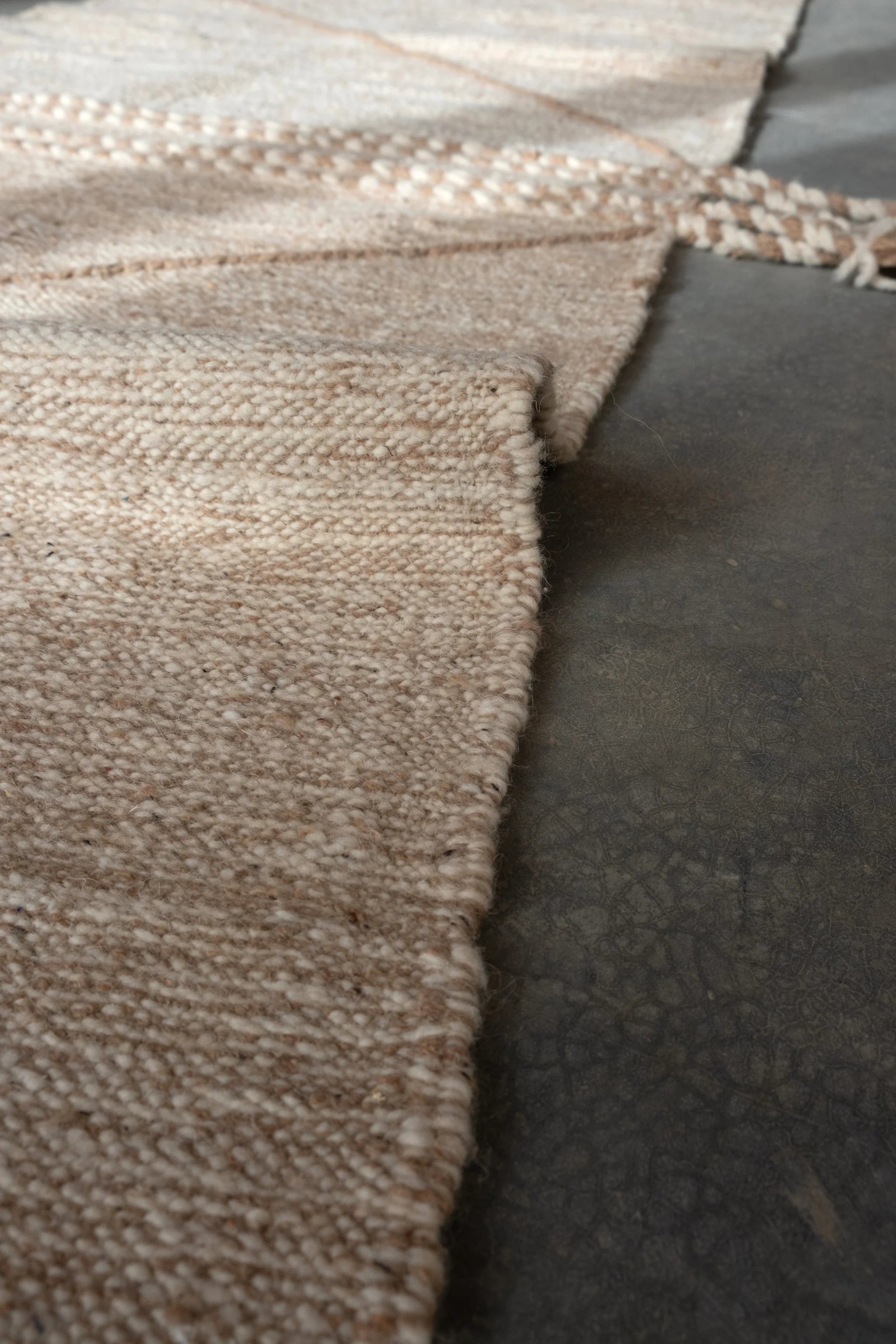 Kilim Beige Handwoven Moroccan Wool Rug