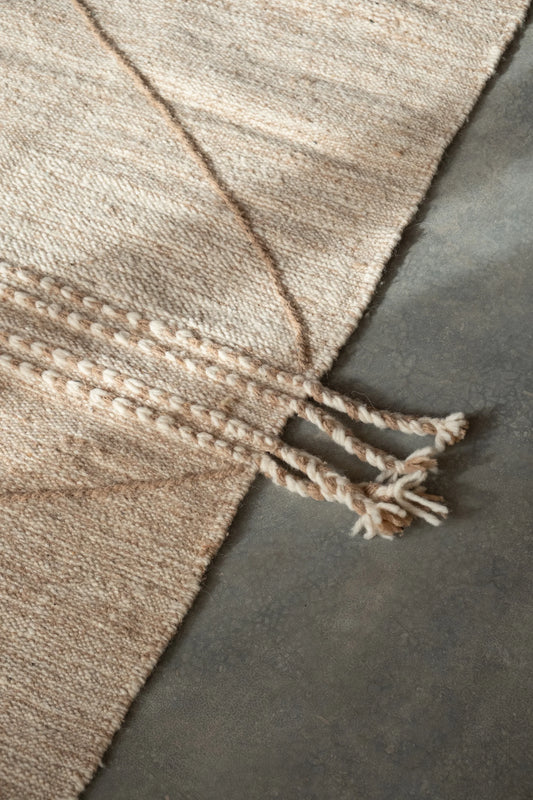 Kilim Beige Handwoven Moroccan Wool Rug