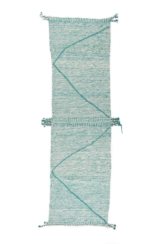 Kilim Teal Handwoven Moroccan Wool Rug