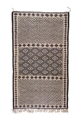 Load image into Gallery viewer, Zanafi Handwoven Moroccan Wool Rug // Black/Beige