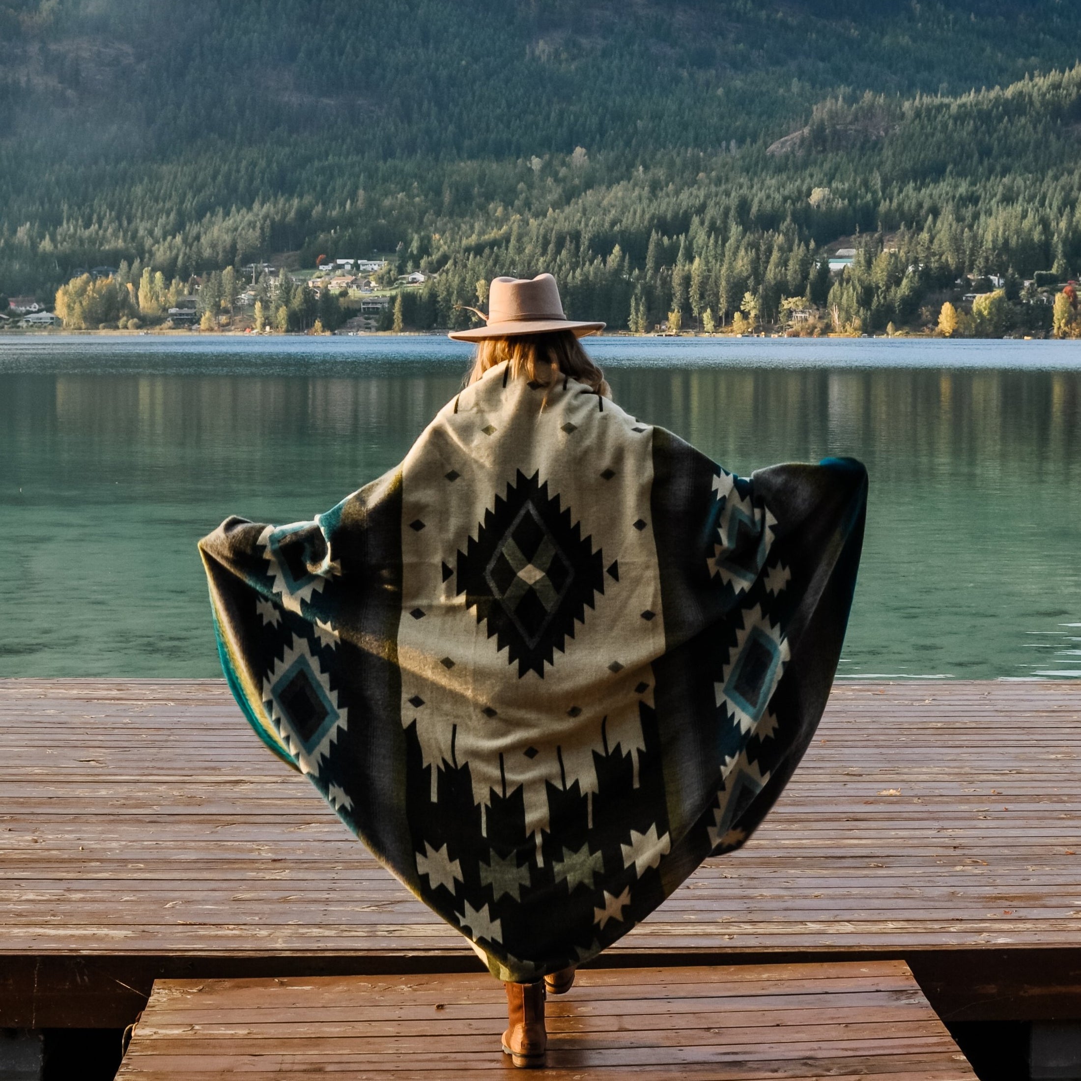 San Pablo Aztec Reversible Blanket