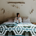 Load image into Gallery viewer, Esmeraldas Aztec Reversible Blanket
