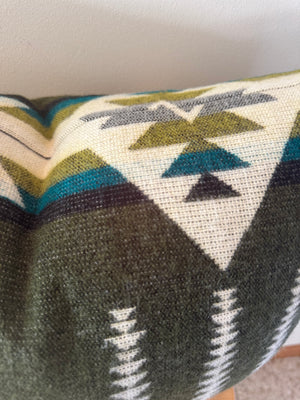 Esmeraldas Lumbar Pillow Cover // Green/Cream/Teal