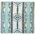 Manta Aztec Reversible Blanket  //  Teal/Turquoise/Cream