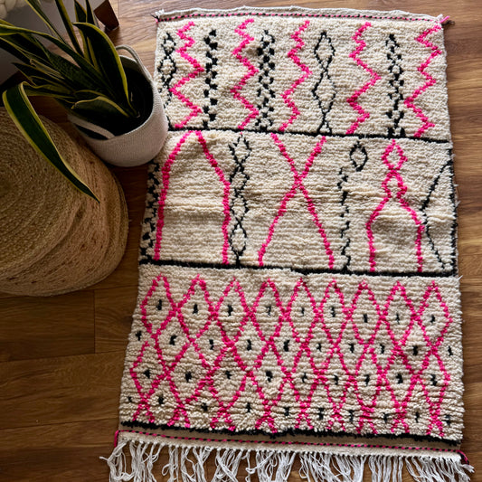 Ouarzazate Handwoven Moroccan Wool Rug 3x5