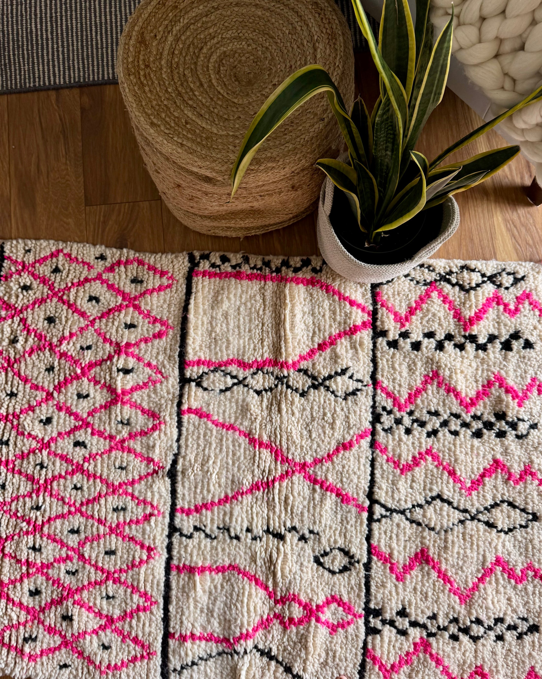 Ouarzazate Handwoven Moroccan Wool Rug 3x5