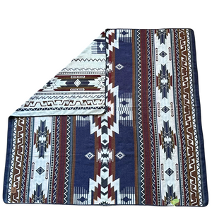 Portoviejo Aztec Reversible Blanket  //  Navy/Red/Rust