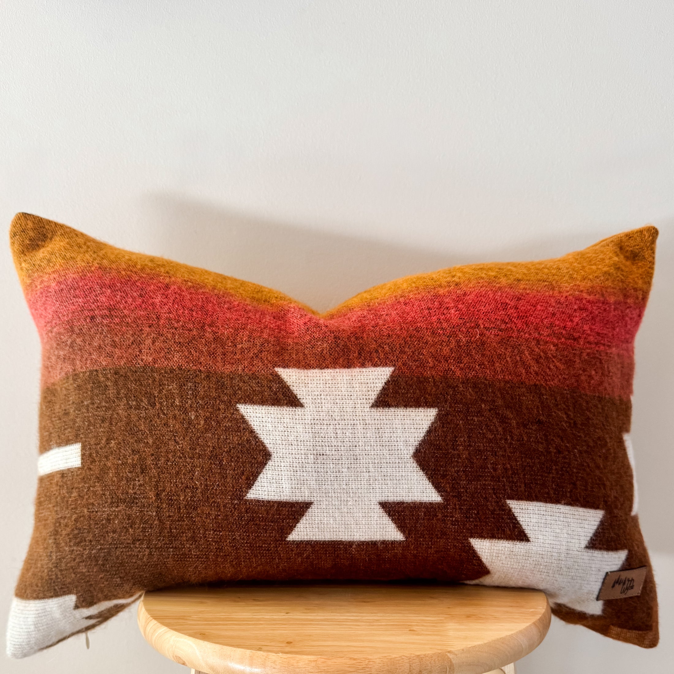 Machala Brown Stars Lumbar Pillow Cover