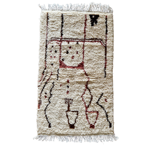 Skoura Handwoven Moroccan Wool Rug 3x5