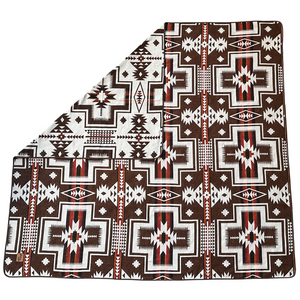 Cochasqui Reversible Blanket  //  Brown/Red/Rust/Black