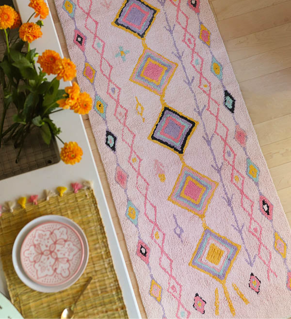 Diamond Machine Washable Runner