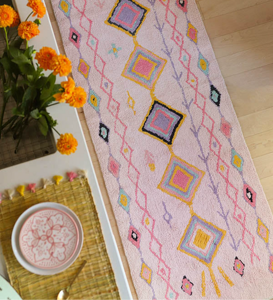 Diamond Machine Washable Runner