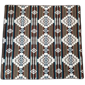 Tumbaco Reversible Blanket  //  Beige/Teal/Rust/Brown