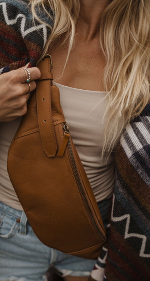 Vega Leather Crossbody Travel Sling Bag