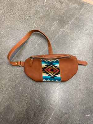 *Imperfect* Toluca Leather Sling Bag - Multicolour Aztec