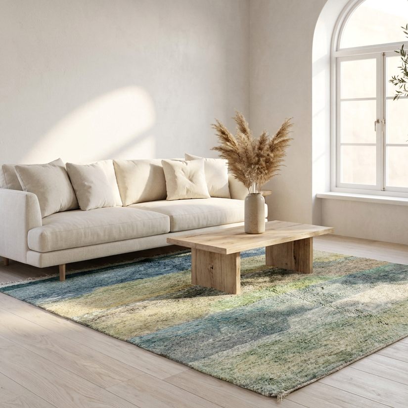 Khalid Handwoven Moroccan Wool Rug 7x9