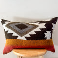 Load image into Gallery viewer, Machala Brown Aztec Lumbar Pillow Cover
