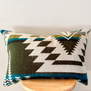 Esmeraldas Lumbar Pillow Cover // Green/Cream/Teal