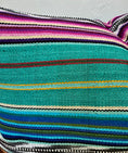 Load image into Gallery viewer, Green Multicoloured Ikat Lumbar Pillow Cover
