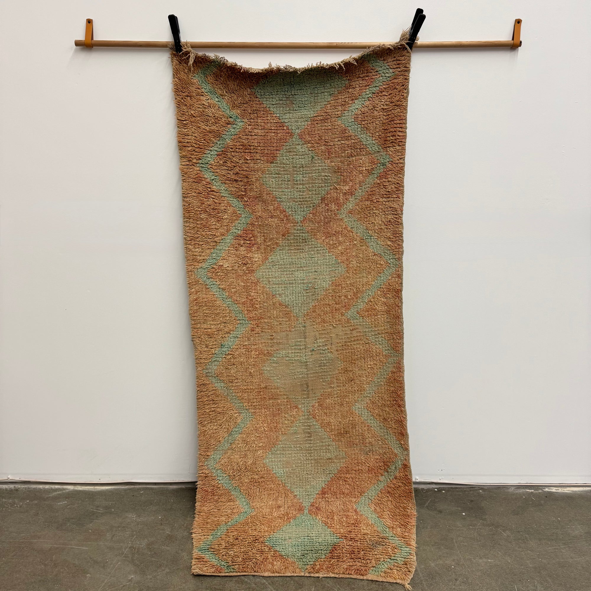Vintage Handwoven Moroccan Wool Rug