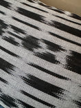 Load image into Gallery viewer, White/Black Ikat Lumbar Pillow Cover
