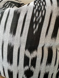 Load image into Gallery viewer, White/Black Ikat Lumbar Pillow Cover
