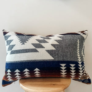 Mica Lumbar Pillow Cover // Grey/Rust/Cream