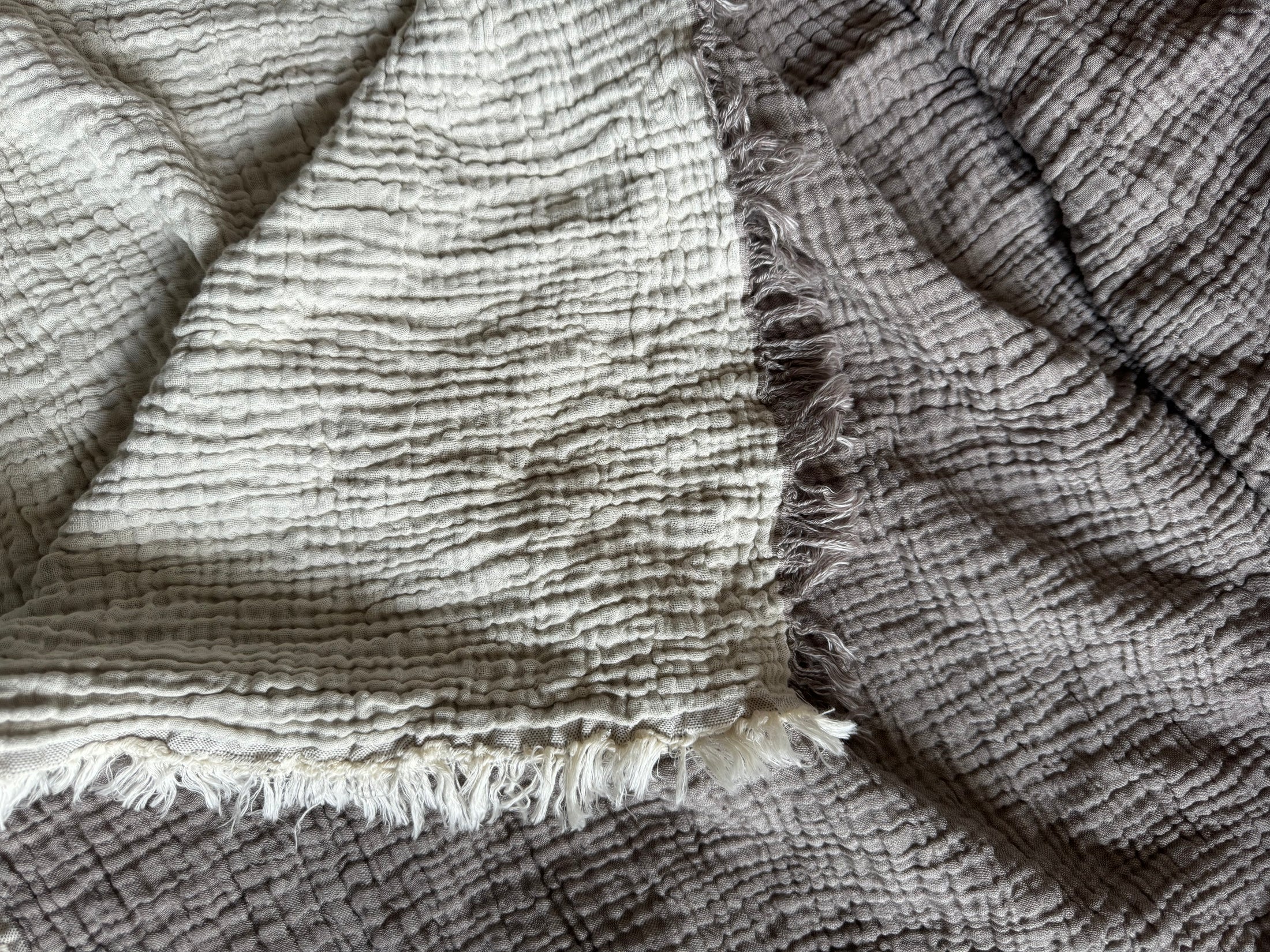 Ankara Crinkle Cotton Throw Blanket