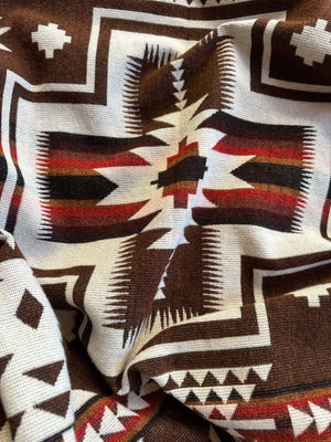 Cochasqui Reversible Blanket  //  Brown/Red/Rust/Black