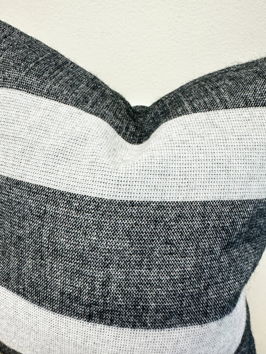 Montanita Grey/White Stripe Pillow Cover